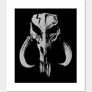 MYTHOSAUR SKULL (Grey) Posters and Art